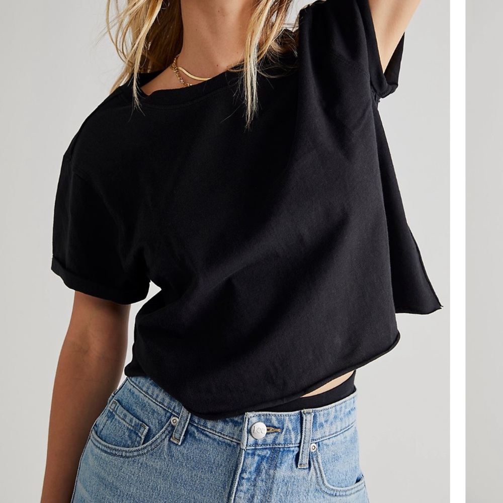 Free people perfect tee black